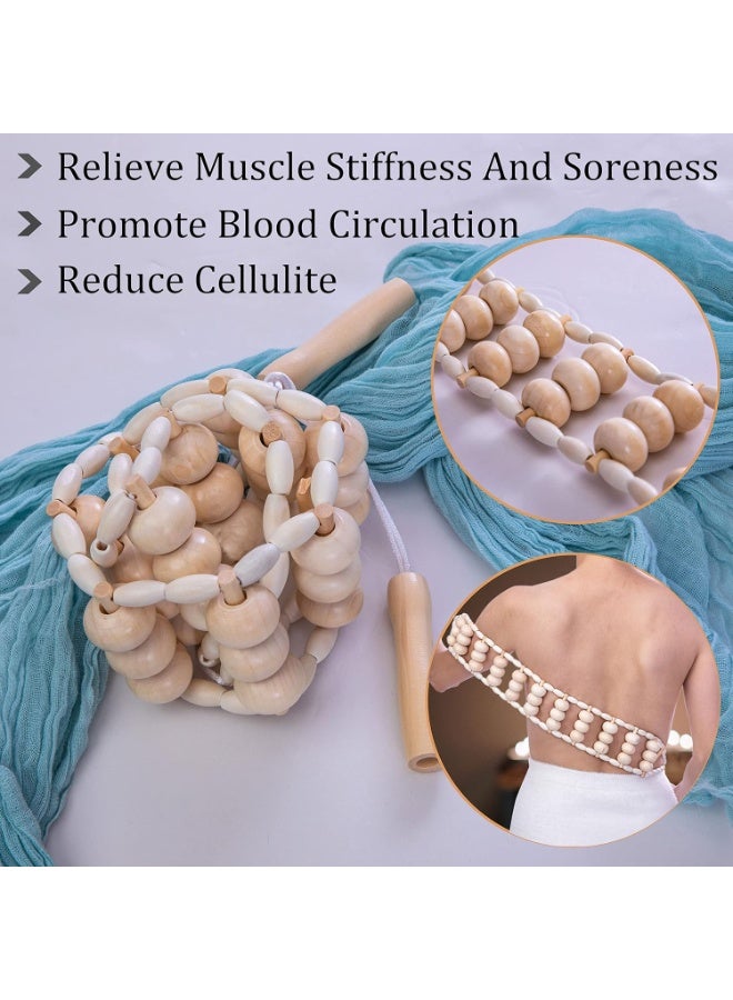 6-في-1 أداة تدليك العلاج الخشبي ، مجموعة العلاج الخشبي ، أداة الكشط الخشبية ، حبل الأسطوانة التدليك الخشبي لتشكيل ومكافحة الدهون - Image 4